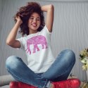 Słoń bazgroły dopasowana koszulka damska