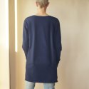 Bluza tunika asymetryczna Frak prostokąt Granat Bluza tunika asymetryczna Frak prostokąt Granat