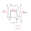 Bluza tunika asymetryczna Frak prostokąt Granat
