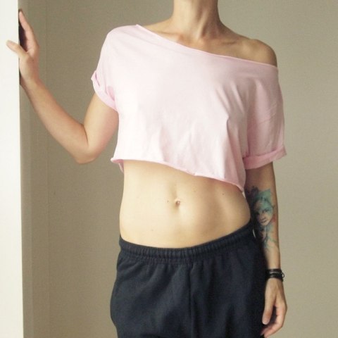 Jasnoróżowy Oversize Wersja krótka Jasnoróżowy Oversize Wersja krótka