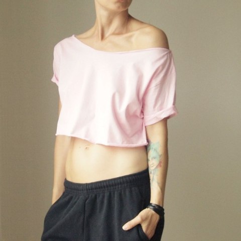Jasnoróżowy Oversize Wersja krótka Jasnoróżowy Oversize Wersja krótka