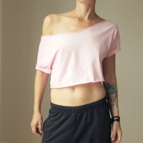 Jasnoróżowy Oversize Wersja krótka Jasnoróżowy Oversize Wersja krótka
