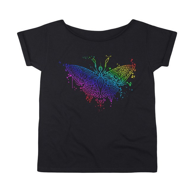 Mandala motyl tęcza Oversize Czarny Mandala motyl tęcza Oversize Czarny