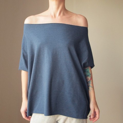 Kimono krótkie lekka bluza cięta jeans Kimono krótkie lekka bluza cięta jeans