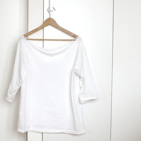 Biały Oversize Rękaw 3/4 Biały Oversize Rękaw 3/4