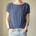 Granatowy tshirt z recyclingu Granatowy tshirt z recyclingu