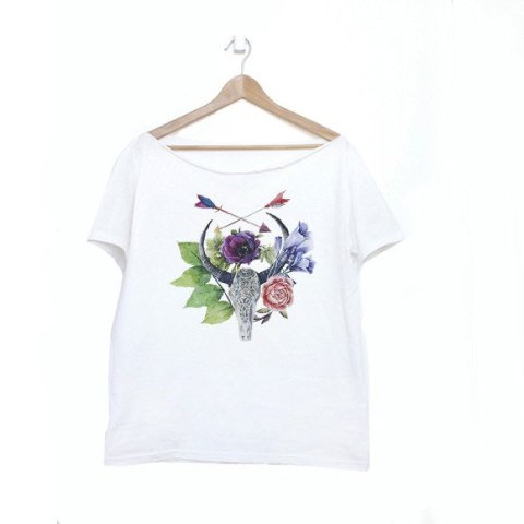 Kwiaty czaszka Szary Oversize Kwiaty czaszka Szary Oversize
