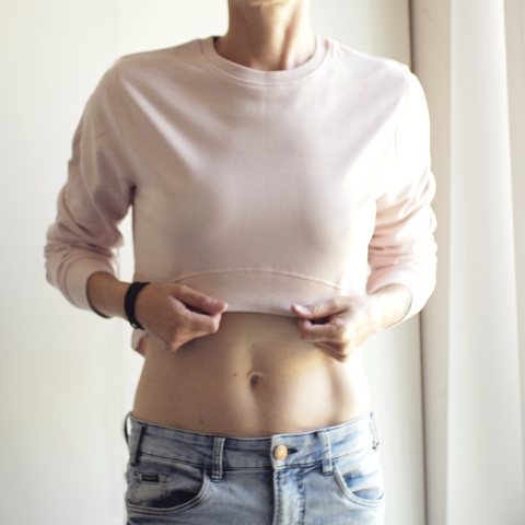 Bluza tył przód Brudny róż Bluza tył przód Brudny róż