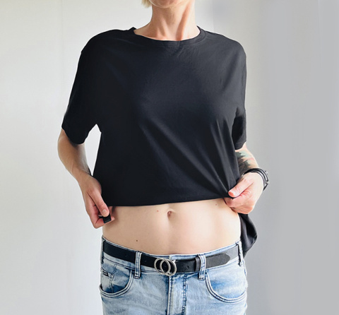 Basic luźny tshirt oversize Czarny Basic luźny tshirt oversize Czarny