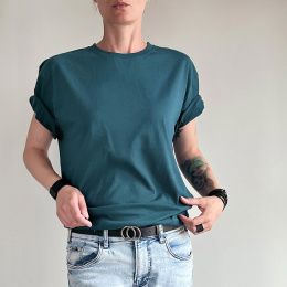 Basic luźny tshirt oversize Niebieskozielony