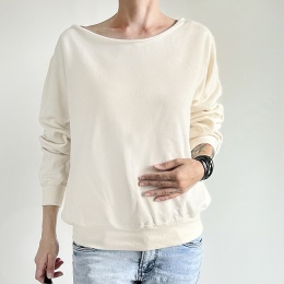 Waniliowa bluza cięta