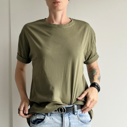 Basic luźny tshirt oversize Khaki