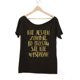 Nie jestem zombie Czarny Oversize