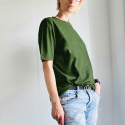 Basic luźny tshirt oversize Butelkowa zieleń