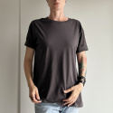 Basic luźny tshirt oversize Grafitowy Brąz