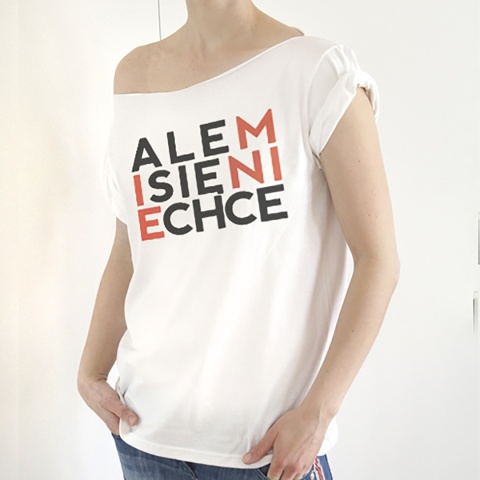 Ale mi się nie chce Oversize Biały Ale mi się nie chce Oversize Biały