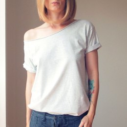Asymetryczny Szary Oversize