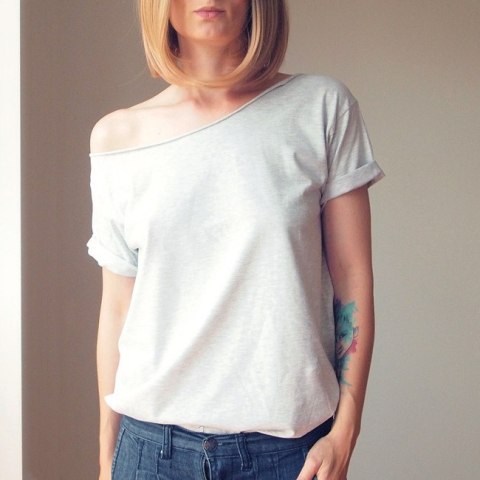 Asymetryczny Szary Oversize
