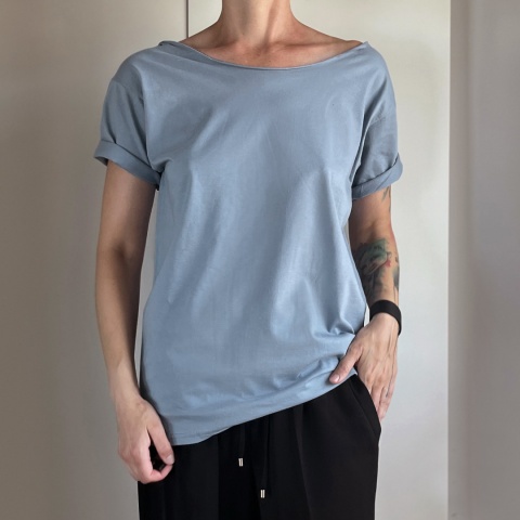 Bladoniebieski Oversize Bez nadruku Bladoniebieski Oversize Bez nadruku