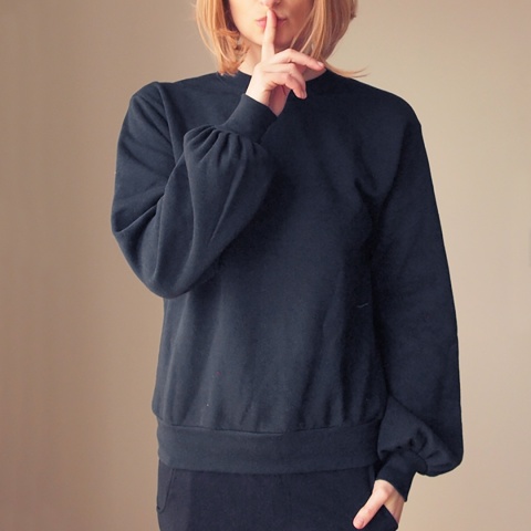 Bluza Bufiaste rękawy Czarna Bluza Bufiaste rękawy Czarna