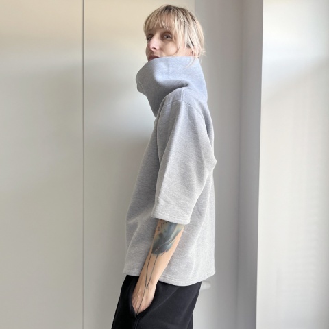 Bluza golf rękaw do łokcia Szara Bluza golf rękaw do łokcia Szara