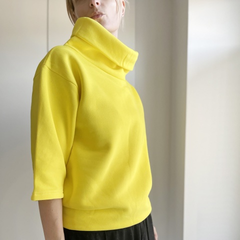 Bluza golf rękaw do łokcia Żółta Bluza golf rękaw do łokcia Żółta