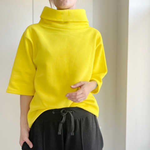 Bluza golf rękaw do łokcia Żółta Bluza golf rękaw do łokcia Żółta