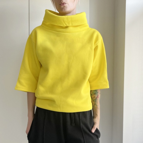 Bluza golf rękaw do łokcia Żółta Bluza golf rękaw do łokcia Żółta