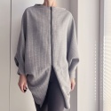 Bluza oversize długi Nietoperz jasnoszary melanż pikowany Bluza oversize długi Nietoperz jasnoszary melanż pikowany