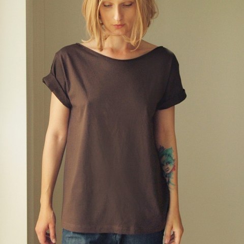 Brązowy Zgaszony Oversize Brązowy Zgaszony Oversize