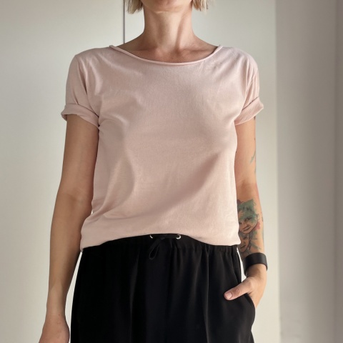 Ciepły róż Oversize Bez nadruku Ciepły róż Oversize Bez nadruku