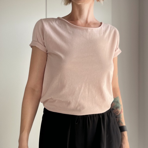 Ciepły róż Oversize Bez nadruku Ciepły róż Oversize Bez nadruku