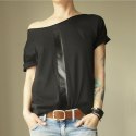 Czarna kreska Czarny oversize