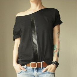 Czarna kreska Czarny oversize