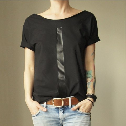 Czarna kreska Czarny oversize Czarna kreska Czarny oversize