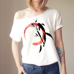 Karp kaligrafia Oversize Biały