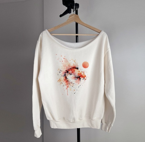 Koi Pomarańczowy Waniliowa Bluza Cięta Koi Pomarańczowy Waniliowa Bluza Cięta