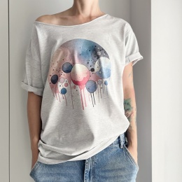 Banieczki różowe Szary Oversize
