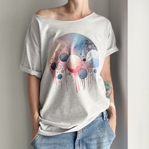 Banieczki różowe Szary Oversize Banieczki różowe Szary Oversize