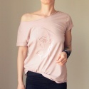Line art rose gold Oversize Rose