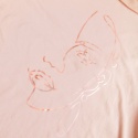 Line art rose gold Oversize Rose