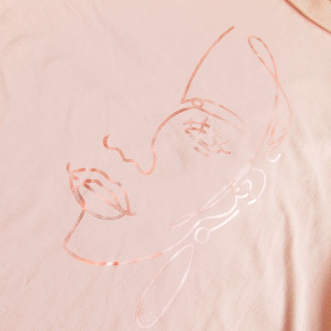 Line art rose gold Oversize Rose Line art rose gold Oversize Rose