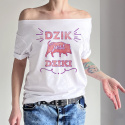 Dzik jest dziki Biały Oversize