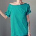Szafirowy Oversize bez nadruku