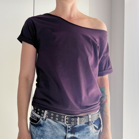 Bakłażan Oversize bez nadruku Bakłażan Oversize bez nadruku