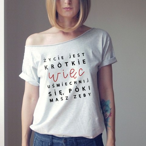 Uśmiechnij się Oversize Szary Uśmiechnij się Oversize Szary