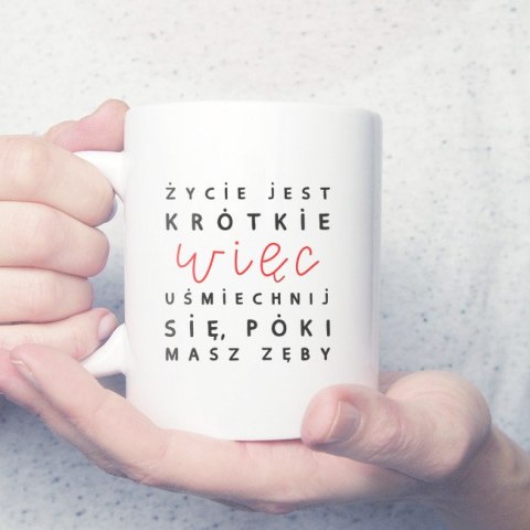 Kubek śmieszny "Uśmiechnij się"