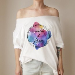 Wild and free Biały Oversize