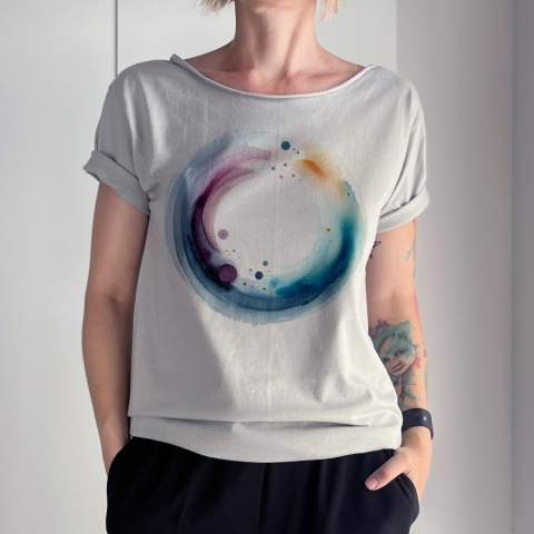 Akwarele koło Oversize Stalowo szary