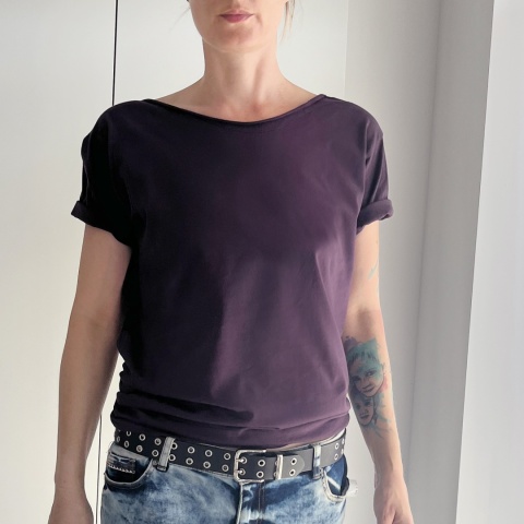 Bakłażan Oversize bez nadruku